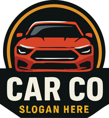 Fototapeta premium Modern Red Sports Car Logo Design.