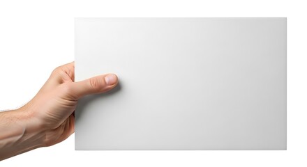 Obraz premium White Card Hold by Hand