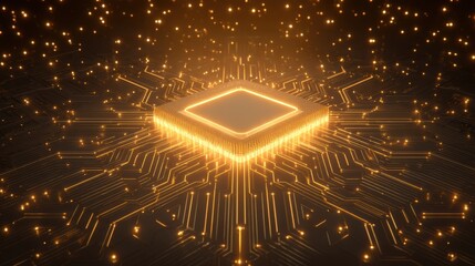 Digital revolution cpu technology virtual environment graphic design futuristic viewpoint innovation impact