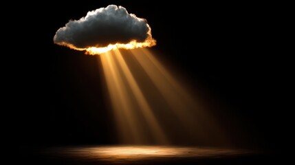 Mystical cloud formation with sunlight rays nature scene atmospheric phenomenon outdoor aesthetic beauty