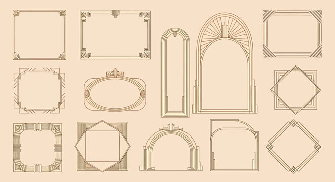 Collection of Art Deco Style Picture Frames