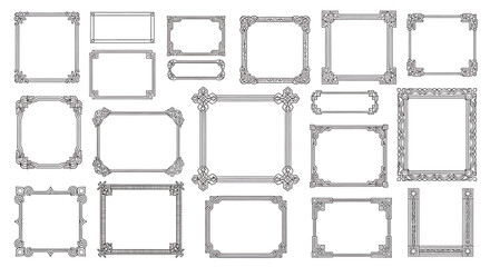 Collection of Ornate Decorative Picture Frames in Various Styles
