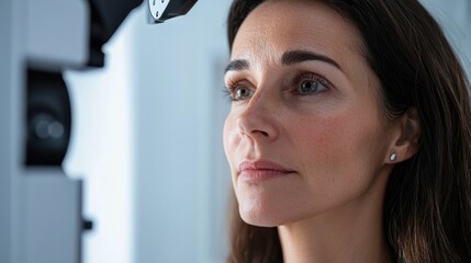 Woman undergoing facial physical therapy for facial paralysis