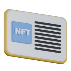 Nft Certificate 3D Icon Colorful Design