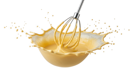 Electric Hand Mixer Whisking Creamy Batter Dessert Preparation PNG