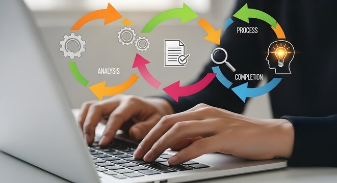 Business process automation workflow diagram analysis completion optimization efficiency management