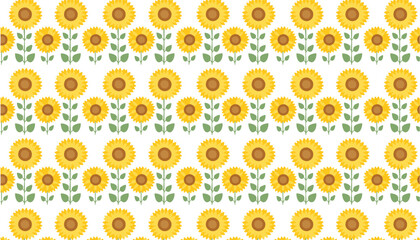 ひまわりの柄パターン