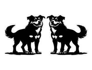 black and White Minimal Animal Vector – Clean One-Color SVG Illustration