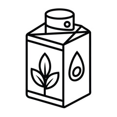 Natural massage oil packaging box design with black outline