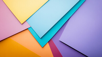 Colorful overlapping papers creating an abstract background