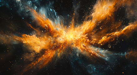 Abstract background with shining particles, bokeh particles on the background. holiday concept,background ,generate ai