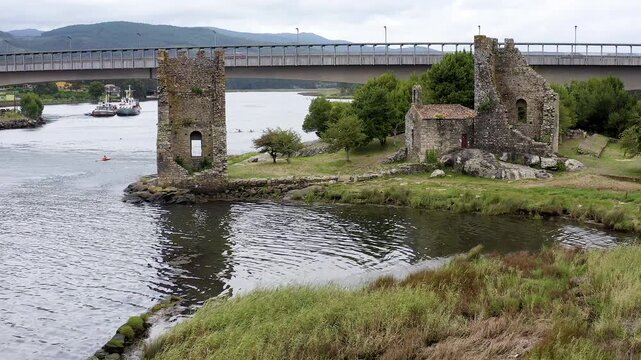 Oeste Towers are a castle in Catoira, Galicia, Spain. In the 9th century, King Alfonso III of Leon built the castle as a defense against Viking attacks. 