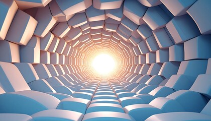 Abstract tunnel of light