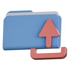 Export Document 3D Icon Colorful Style