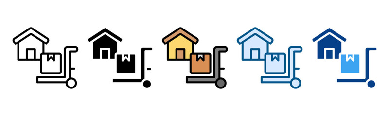 Asset Procurement Icon Set Multiple Style