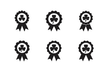 st patrick's day badge silhouette vector art