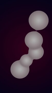 3D white metaball shapes, liquid art blobs looping motion glowing purple background. Idea for UX design, wallpaper, template, banner, backdrop etc.,