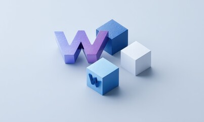 Obraz premium Purple-toned letter 
