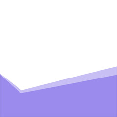 Abstract bottom template divider shape. Modern corner shape for Business, Certificate. Vector Illustration