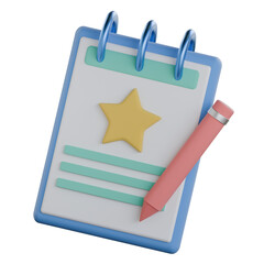 Copywriting Pen 3D Icon Colorful Style