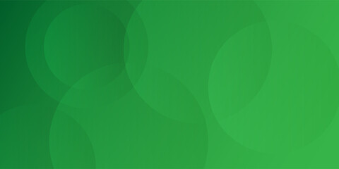 Green gradient background with circle elements, modern design
