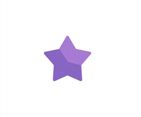 Lavender star, 3D effect, simple icon