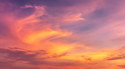 Fototapeta premium Colorful sunset cloudscape in the sky.