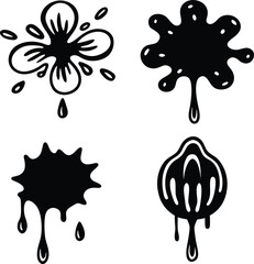 Collection of Black Abstract Light Ray and Sunburst Icons