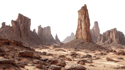 Desert landscape, sandstone rock formations