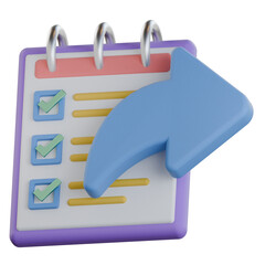 Publishing Checklist 3D Icon Colorful Style