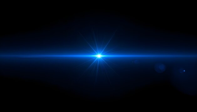 Electric blue burst—central glowing core radiating beams