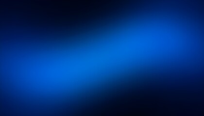 Fototapeta premium Diagonal blue gradient band—soft glow fading into black