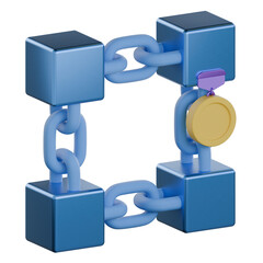 Tokenized Asset Badge 3D Icon Colorful Design