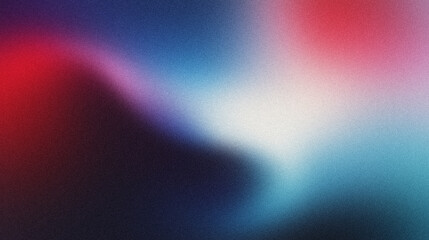 Grainy abstract gradient background blending soft red, deep blue, and pale white tones. Ideal for contemporary digital designs, branding, and creative visual content.