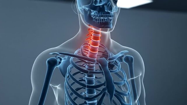 Human spine anatomy illustration