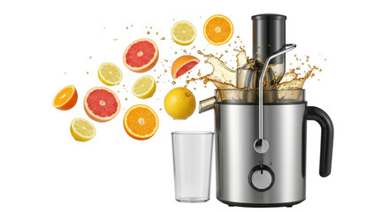 Powerful Stainless Steel Juicer Extractor for Fresh Fruit Vegetable Juice PNG