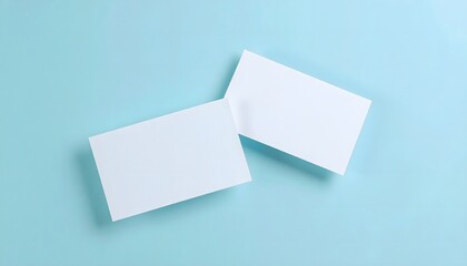 Blank business cards arranged in a modern layout
