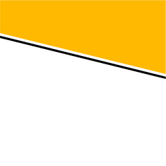 Yellow Wave Corner Shape Element. Modern separator header for website and app.