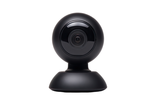 Small, dark, spherical security camera