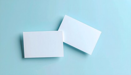 Modern layout of two blank business cards mockup.
