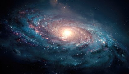 Spiral Galaxy Cosmic Background, Space Exploration,  Science Fiction Artwork