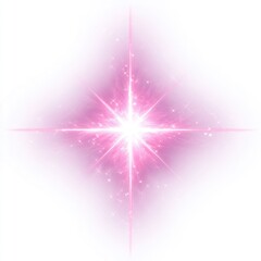 Pink starburst effect on white