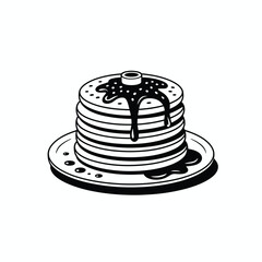 Stack of Pancakes with Syrup