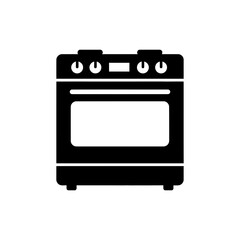 Fototapeta premium Double oven black filled icon kitchen appliance cooking equipment