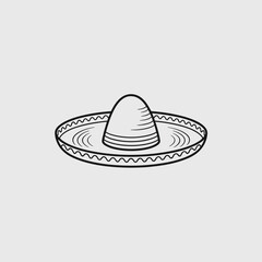 Hand Drawn Mexican Sombrero