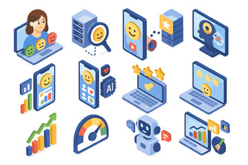 Social feedback vector targeted emotion engagement brand ai meter icon icons assistant