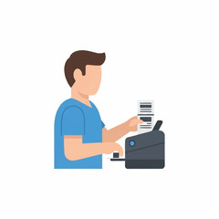 Person Printing Documents