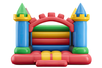 Colorful inflatable castle bouncer
