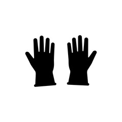 Rubber Gloves Black Filled Icon