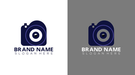 Camera icon Photography Typography Signature Photographer Minimalist Logo Vector Eps